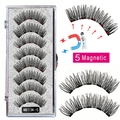 10 pairs of black 5-magnet reusable eyelashes set in model MB13K-5 with magnetic case - MB13K-5 / 5 Pairs Eyelashes (No Tools)