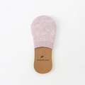 Pale pink cotton invisible no-show liner socks for women shown on foot-shaped cards - One Size / Purple