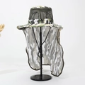Outdoor camouflage sun hat with neck flap and breathable mesh in forest green - One Size 58cm / Green White Camouflage