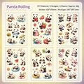 Set di 6 adesivi decorativi in PET a tema panda per scrapbooking e fai da te - Bolla di Bambù
