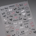 5D thin nail art sticker with lingerie patterns and elegant English typography TK-008 - Matte Thin Lingerie Series (TK-008)
