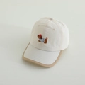 Gorra infantil transpirable crema y caqui con bordado de perrito animado - Niños 3-10 Años 50-54CM / Beige