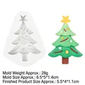 Molde de silicona árbol de Navidad 3D para decorar pasteles de fondant y chocolate - Estilo 1 (B466) / Gris