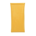 Portable bright yellow PU leather sunglasses pouch with stylish pyramid texture and squeeze closure - Diamond Pattern / Primrose Yellow