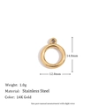Simple Round Hoop Pendant - Gold