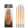 5-piece professional round tip artist paint brushes for oil, acrylic and watercolor - 5Pcs Round Peak HB095B / Bright Orange
