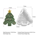 Christmas tree silicone mold for candle making with dimensions and star detail - Christmas Tree H-0817