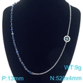 Collana minimalista con perline blu e ciondolo a stella su espositore nero - Stile di Giuntura Sodalite (KN290280-GC)