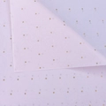 Close-up of lavender wrapping paper with gold star patterns and pleated texture - Pink Base Gold Stars (28 Sheets/Pack)