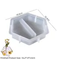 Moule en silicone hexagonal pour vase cœur en résine DIY, dimensions 18,6cm et 16,4cm - Moule de Vase Hexagonal Solide