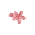 Pince à cheveux fleur rose mat avec design élégant de frangipanier à cinq pétales - Rose Mat