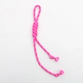 Verstelbaar roze geweven nylon koord met witte strepen voor telefoon of tas decoratie - Rozerood
