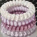 Elastische Spiral-Haargummis in Lila und Glitzerfarben für hohe Pferdeschwänze und Zöpfe - 2# Trauben Serie