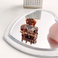 Tortoise shell cellulose acetate hair claw clip with brown marble pattern for girls - 3.5cm / Patterned Brown