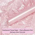 Sakura pink pearlescent tissue paper roll for flower and gift wrapping 50cm x 10m - Pearlescent 【Cherry Pink】50cm*10m/Roll