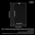 Transparent A6 single pocket card sleeve refill with double-sided loading for photo albums - A6 1-Pocket Double-Sided Pages