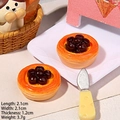 Modèle de tarte aux baies miniature en résine de 2,1 cm pour décoration de poupée - Tarte aux Œufs à Cinq Perles