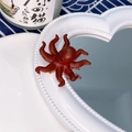 Quirky red octopus hair clip in resin material for a fun and creative hair styling look - Octopus Pattern