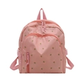 Rucksack für Damen mit rosa Blumenmuster, mehreren Taschen und langlebigem Stoff-Design - Rosa