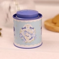 Blue and purple tin box featuring a Happy Bunny cartoon illustration with double lids - Rabbit Music