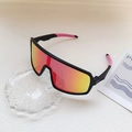 Kids sports cycling sunglasses with black frame and red gradient mirrored lenses - Black Frame Red Mirrored Lens