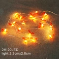 2M string light featuring 20 orange LED reindeer antlers on warm copper wire - Deer Head/2M 20LED