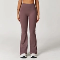 High waisted flared yoga pants in dusty purple for fitness and athletic leisure - S / Bottoms / Cloud Purple