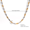 Two-tone gold and silver stainless steel diamond cut chain necklace with dollar sign detail - Two-Tone With Dollar Sign (545-04)