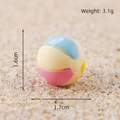 Miniature colorful beach ball for dollhouse DIY decor, size 1.6cm by 1.7cm in resin - Beach Ball
