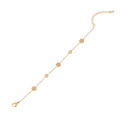 Elegante gouden vlinder-zirkonia armband met bloembedels en verstelbare karabijnsluiting - 4# Camelia Stijl