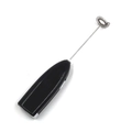 Electric handheld milk frother in sleek black finish with stainless steel whisk - Electric / Standard / Black