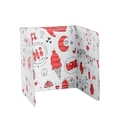 Protection anti-éclaboussures en aluminium pliable avec motifs de dessins animés - Rouge Glace