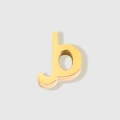 Polished gold stainless steel lowercase letter B or D charm bead for jewelry - Lowercase b / Gold