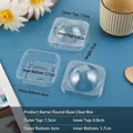 Square-base round-dome blister box for pastries, size 7.5x5cm with transparent lid - 60-80g Square Base Round Dome / Clear