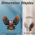 2D Acrylic American Eagle Wall Decor with Flag and Mountain Motifs 20x19.8cm Dimensions - Eagle with White House