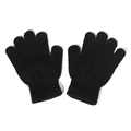Schwarze gefütterte Winter-Knitted-Handschuhe für Kinder, warme Strickhandschuhe neu. - Handschuhe / Schwarz