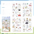 Lot de 4 planches d'autocollants Bichon Frisé en PET imperméable pour scrapbooking - Bichon Frisé Mignon