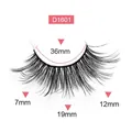 Voluminous synthetic false eyelashes style D1601 with 19mm length in pink box - Model D1601