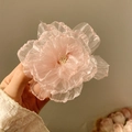 Fermaglio per capelli a fiore in tulle rosa con volant multistrato e perle centrali - Stame Rosa