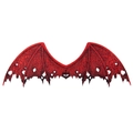 Alas de dragón demonio para cosplay degradado rojo y negro con textura de escamas - Alas de diablo rojas de tela no tejida