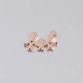 Roségouden familiehanger van roestvrij staal voor het maken van DIY-sieraden - Ouders Jongen Roségoud