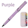 Purple inkless everlasting pencil with ergonomic grip and metal clip design - Small Rod HB / Purple