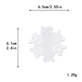 White snowflake embroidery patch DIY decorative applique for Christmas clothing decoration - 6.5x6.1cm / 11186-White Snowflake