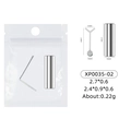 Detailansicht des Y-förmigen Cat-Eye-Nagelmagnet-Werkzeugs mit präzisen Maßen - Großes silbernes Y-förmiges Magnetwerkzeug 2-teilig (XP0035-02)