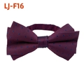 Men's dark purple bow tie with blue polka dots pattern in premium fabric material - Purple Blue Polka Dot