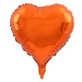 Polished 18-inch heart-shaped orange foil balloon with metallic luster for party - 18 Inch / Orange