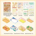 3D miniature room stickers Dreamy Seasons set with 12 PET sheets and cardstock backgrounds - Fantasy Seasons Collection