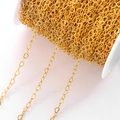 Catena per gioielli fai-da-te dorata a forma di cuore con fili di campionatura - 1m/3,5mm di Larghezza / Oro