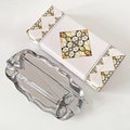 4-Piece Set with Box (Large Wave Tray + Bell) Silver