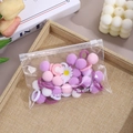Élastiques à cheveux peluche pour enfants roses, violets et blancs en sachet zippé - Violet Cyan Clair Lot de 20